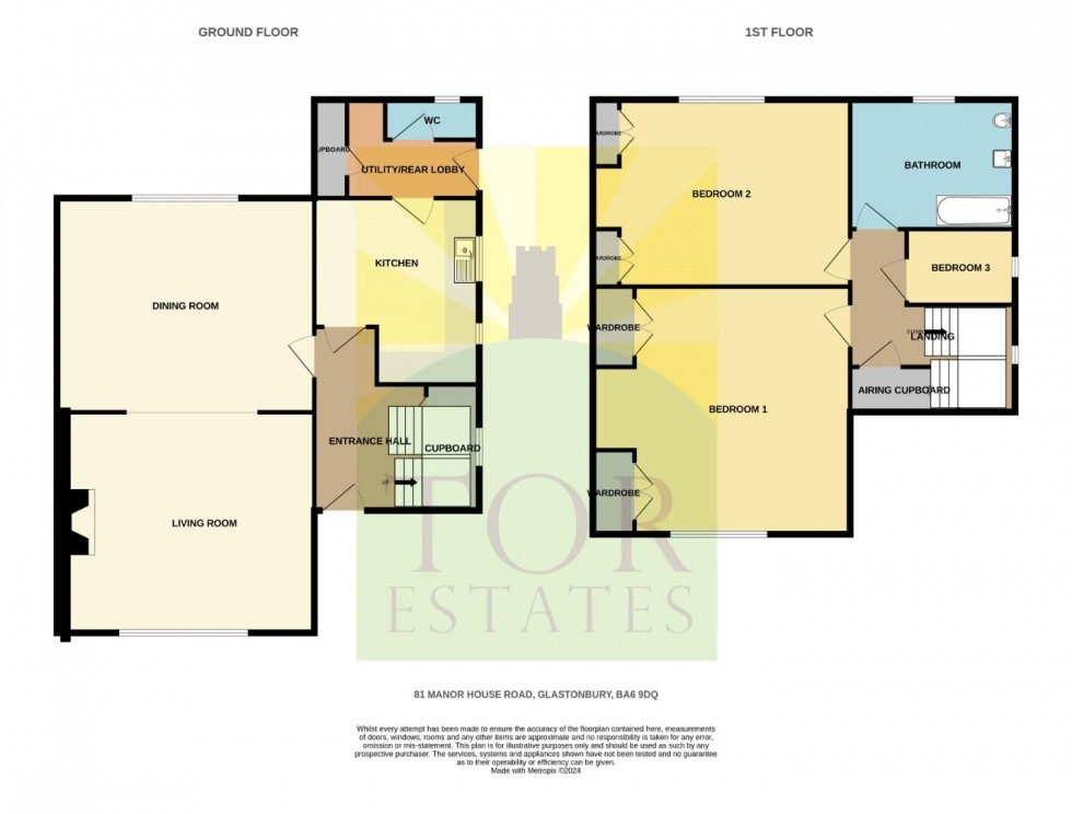 Floorplan for Manor House Road, Glastonbury