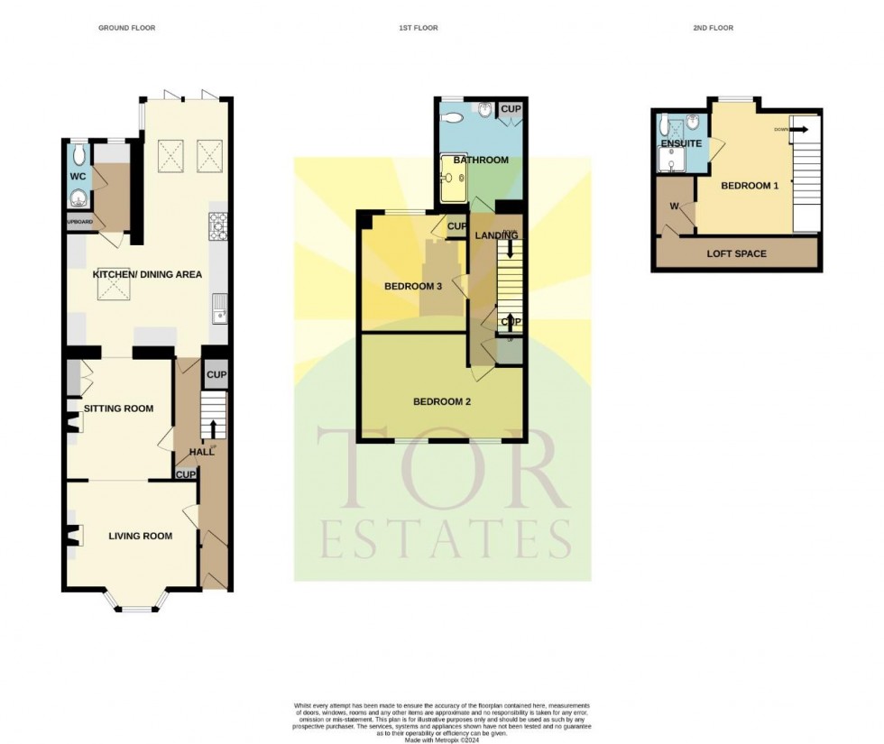 Floorplan for Manor House Road, Glastonbury