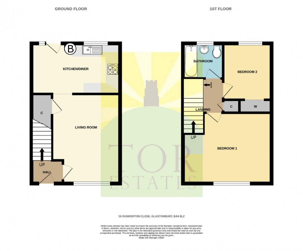 Floorplan for Dunkerton Close, Glastonbury