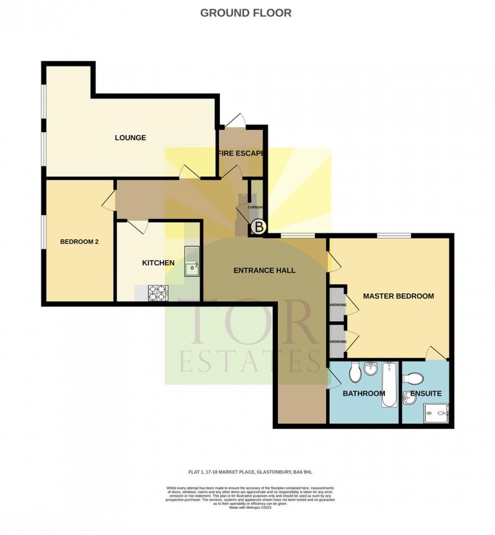 Floorplan for Market Place, Glastonbury