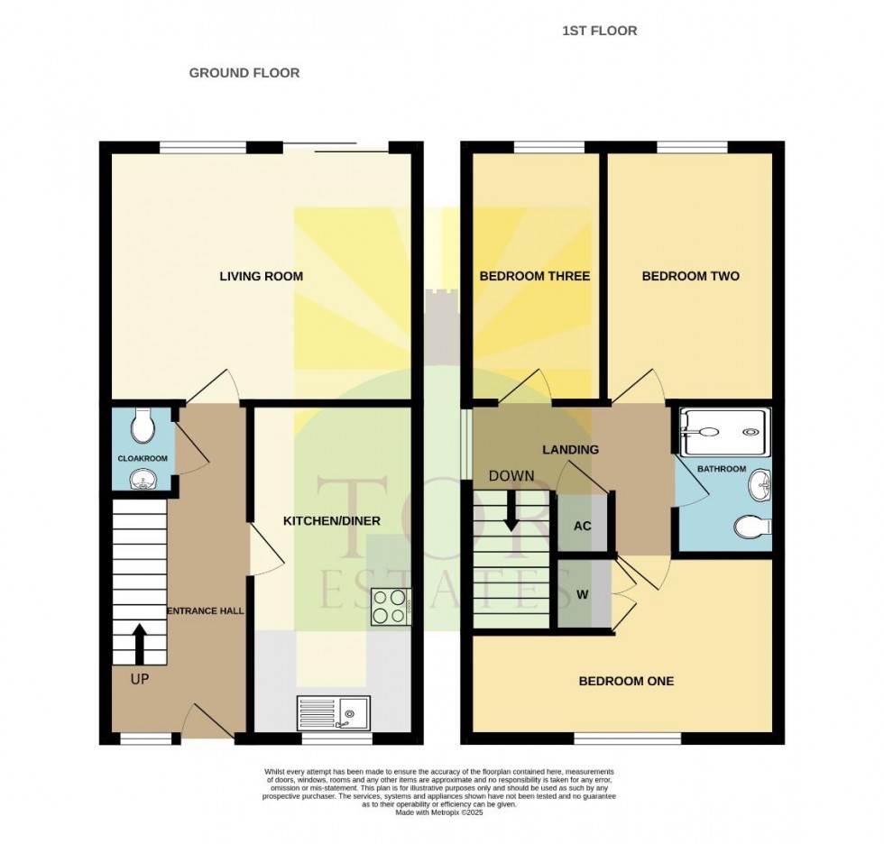 Floorplan for St. Benedicts Close, Glastonbury