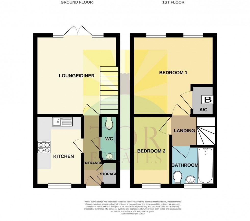 Floorplan for Compton Close, Glastonbury