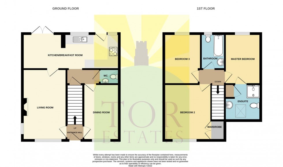 Floorplan for Myrtle Close, Meare, Glastonbury