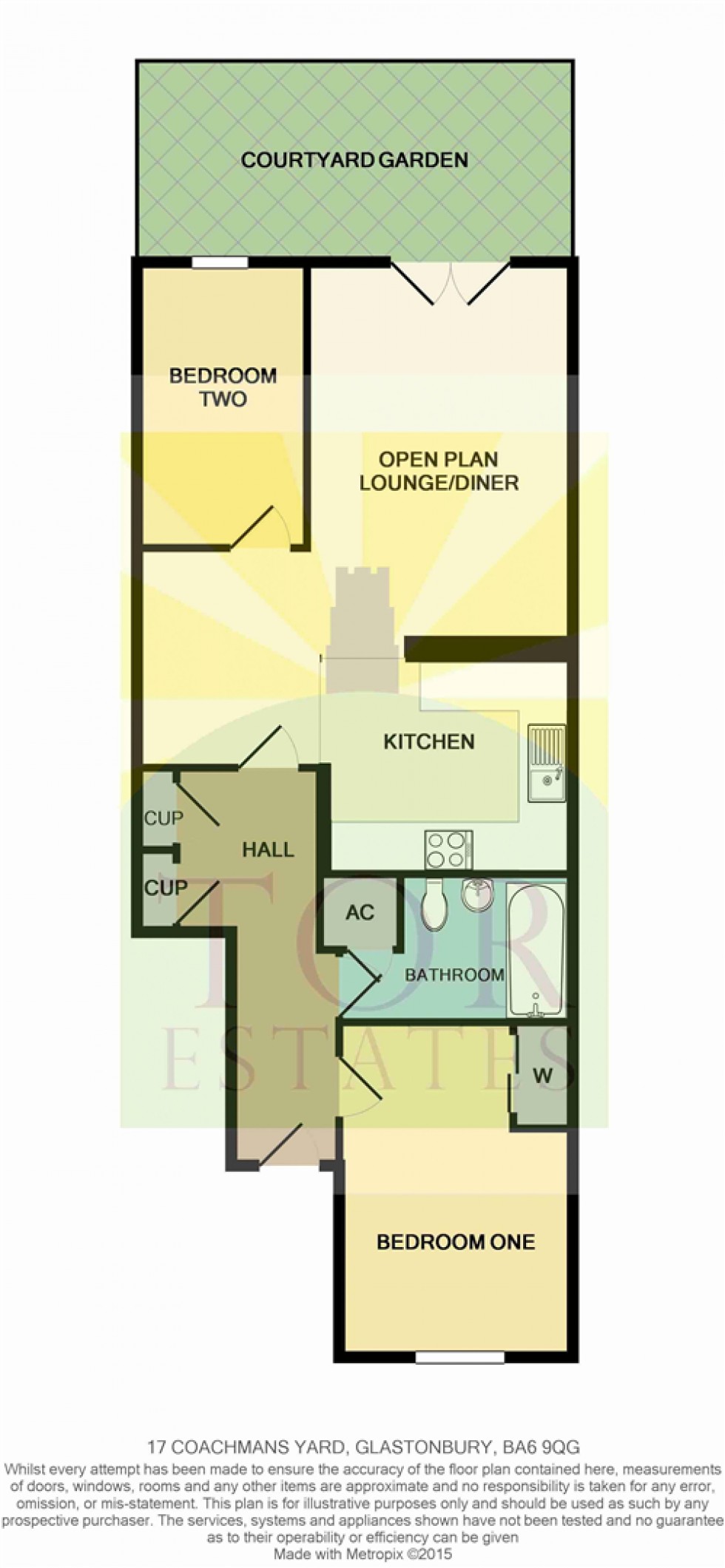 Floorplan for Coachmans Yard, Glastonbury