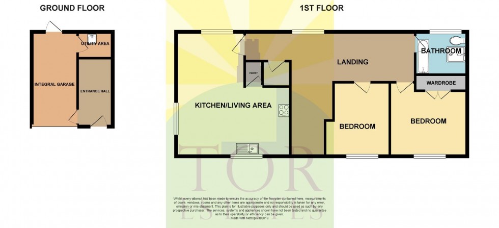 Floorplan for Godney Close, Glastonbury