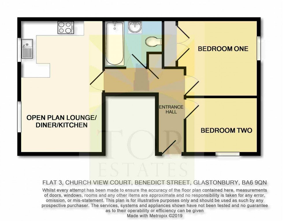 Floorplan for Church View Court, Glastonbury