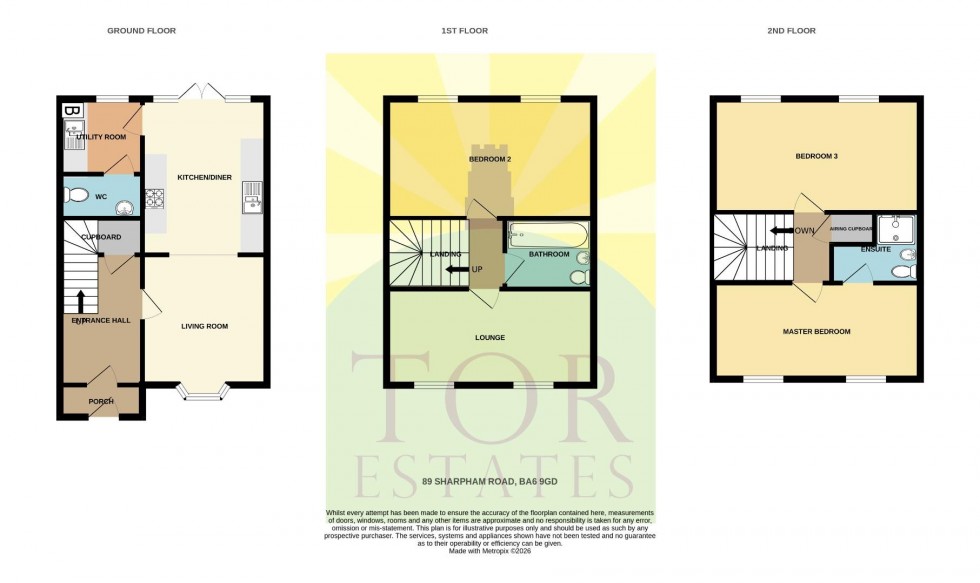 Floorplan for Sharpham Road, Glastonbury