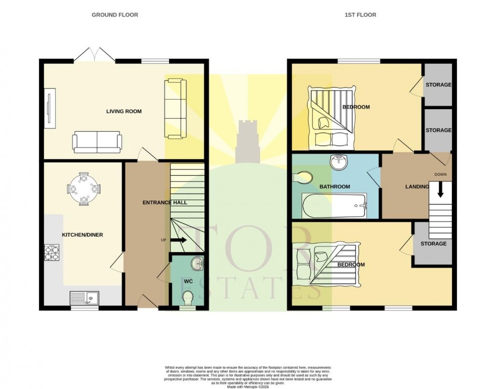 Floorplan for Robins Way, Compton Dundon, Somerton