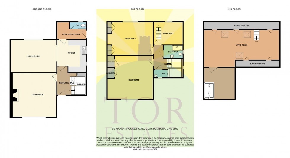 Floorplan for Manor House Road, Glastonbury