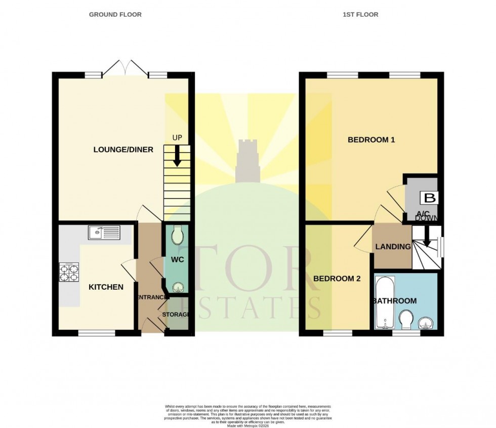 Floorplan for Sharpham Road, Glastonbury