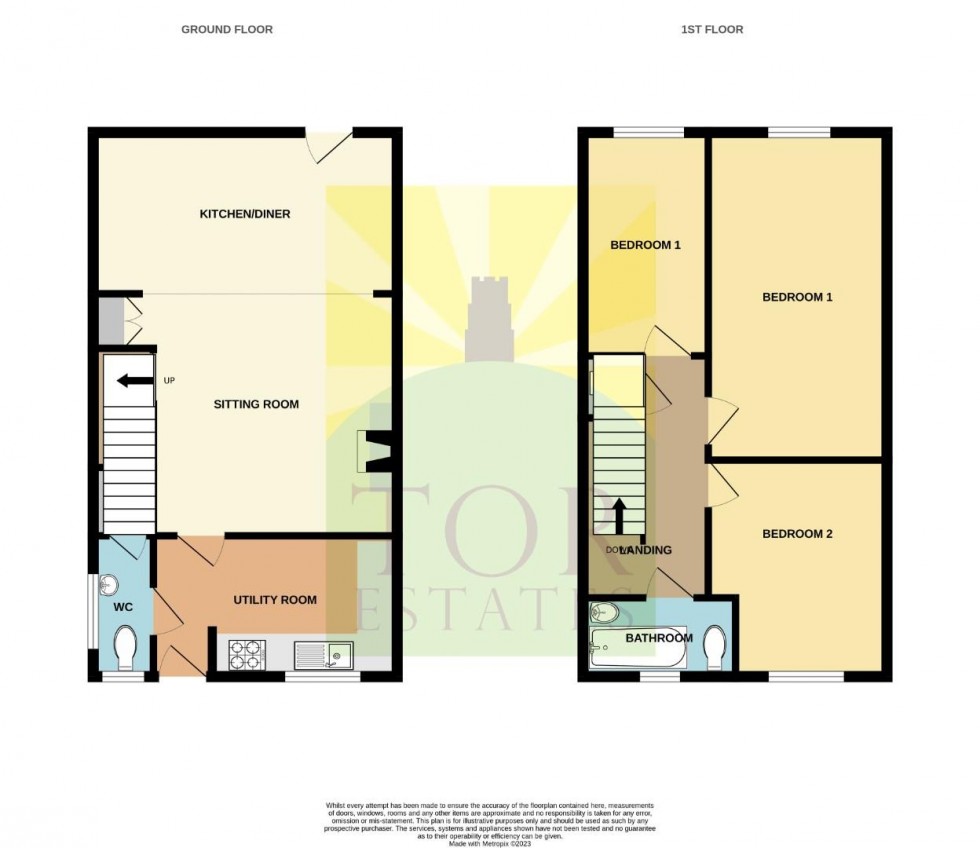 Floorplan for St. Davids Close, Glastonbury